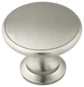 Amerock Hint of Heritage Series BP14662G10 Cabinet Knob, 1-7/16 in Projection, Zinc, Satin Nickel